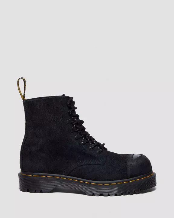 1460 HAIRY LACE UP BOOTS BLACK - Image 5