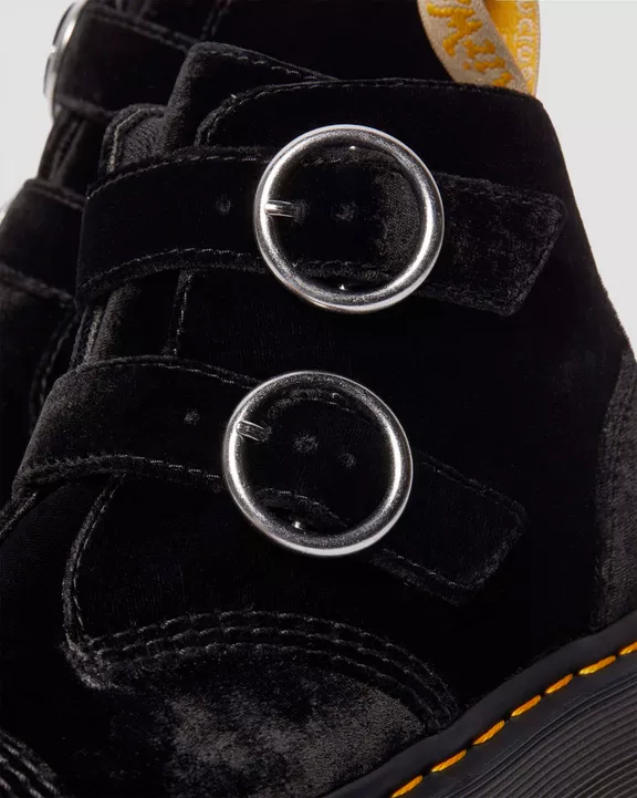 VEGAN DEVON BLACK VELVET BOOT - Image 2
