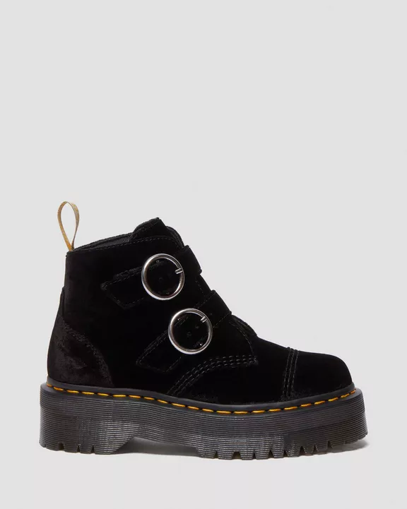 VEGAN DEVON BLACK VELVET BOOT - Image 5