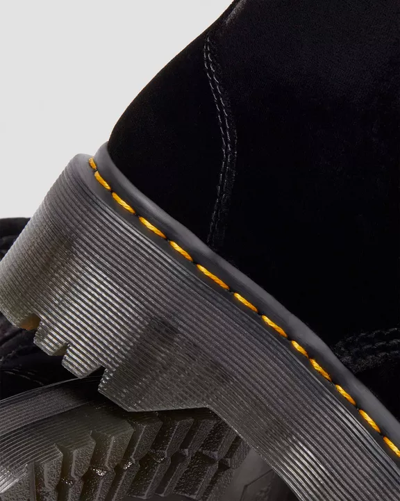 VEGAN DEVON BLACK VELVET BOOT - Image 6