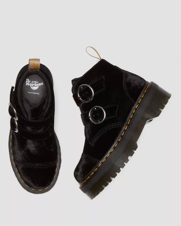 VEGAN DEVON BLACK VELVET BOOT - Image 7