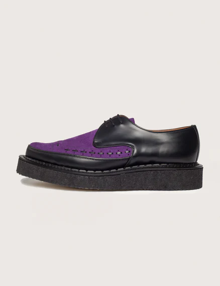 DIANO BLACK/PURPLE SUEDE CREEPERS - Image 3