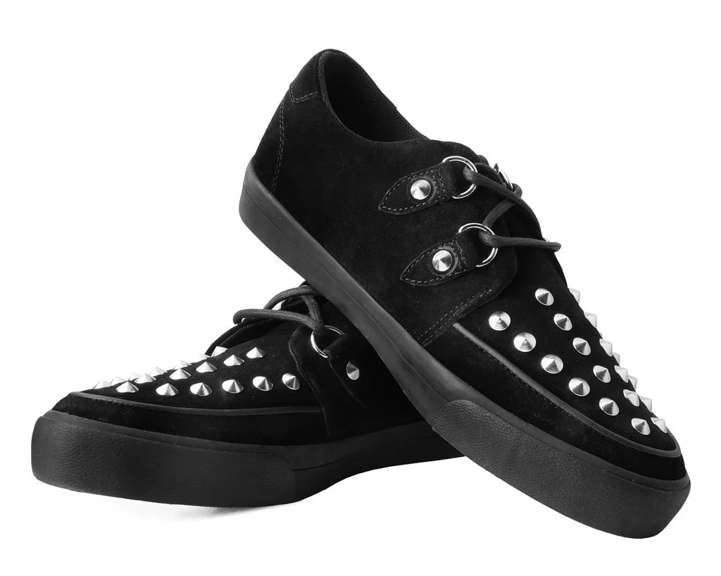 BLACK SUEDE STUD SNEAKER BLACK - Image 2
