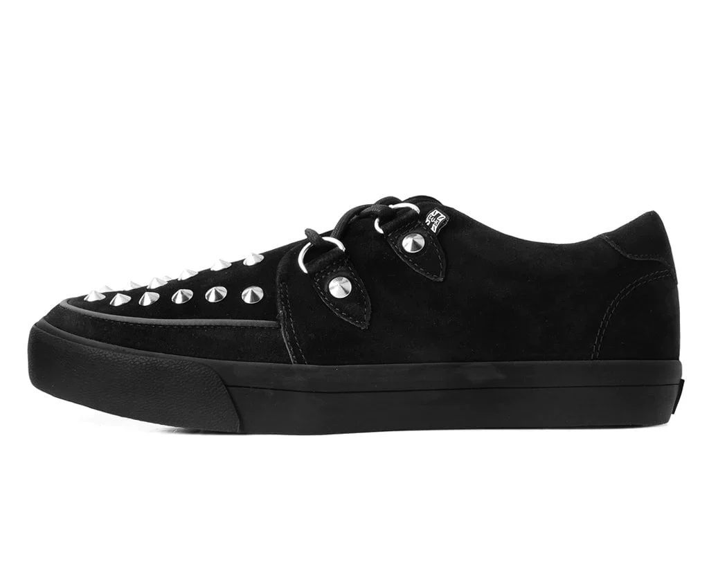 BLACK SUEDE STUD SNEAKER BLACK - Image 3