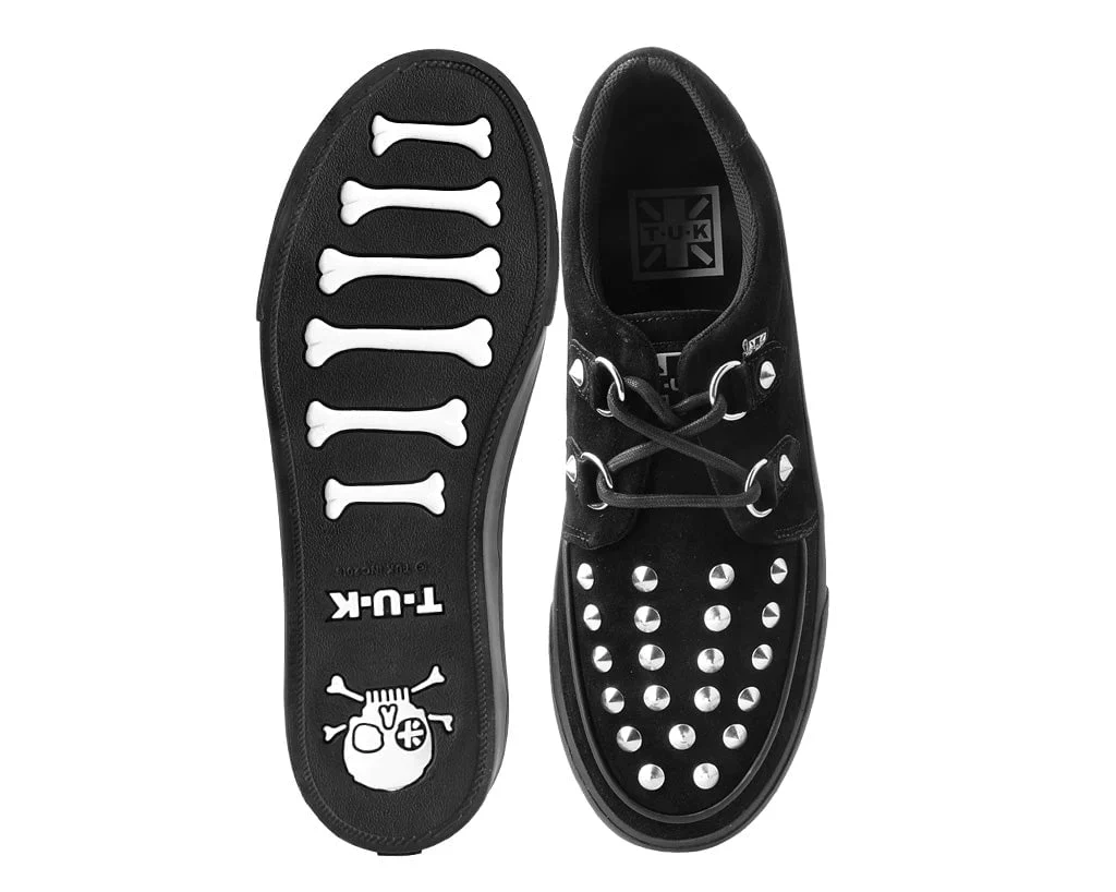 BLACK SUEDE STUD SNEAKER BLACK - Image 4