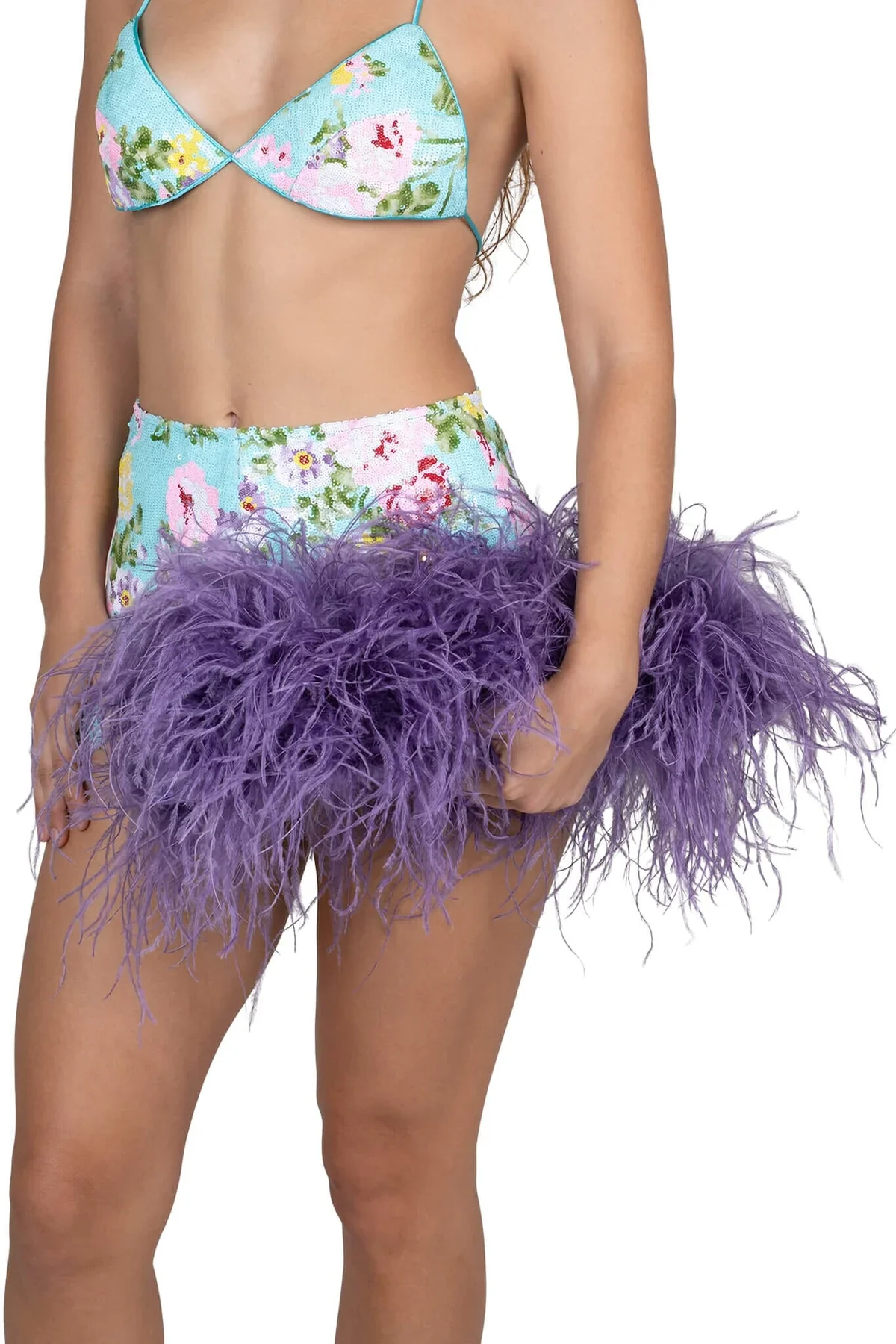 ANIMAL-F PURPLE COMBO HAND BAG - Image 2