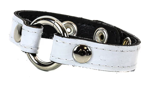 PATENT O RING BRACELET WHITE