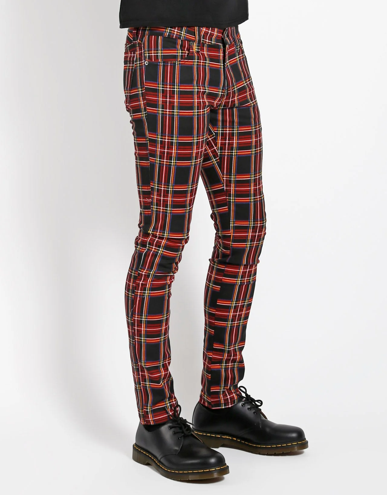 ROCKER JEAN BLACK PLAID - Image 3