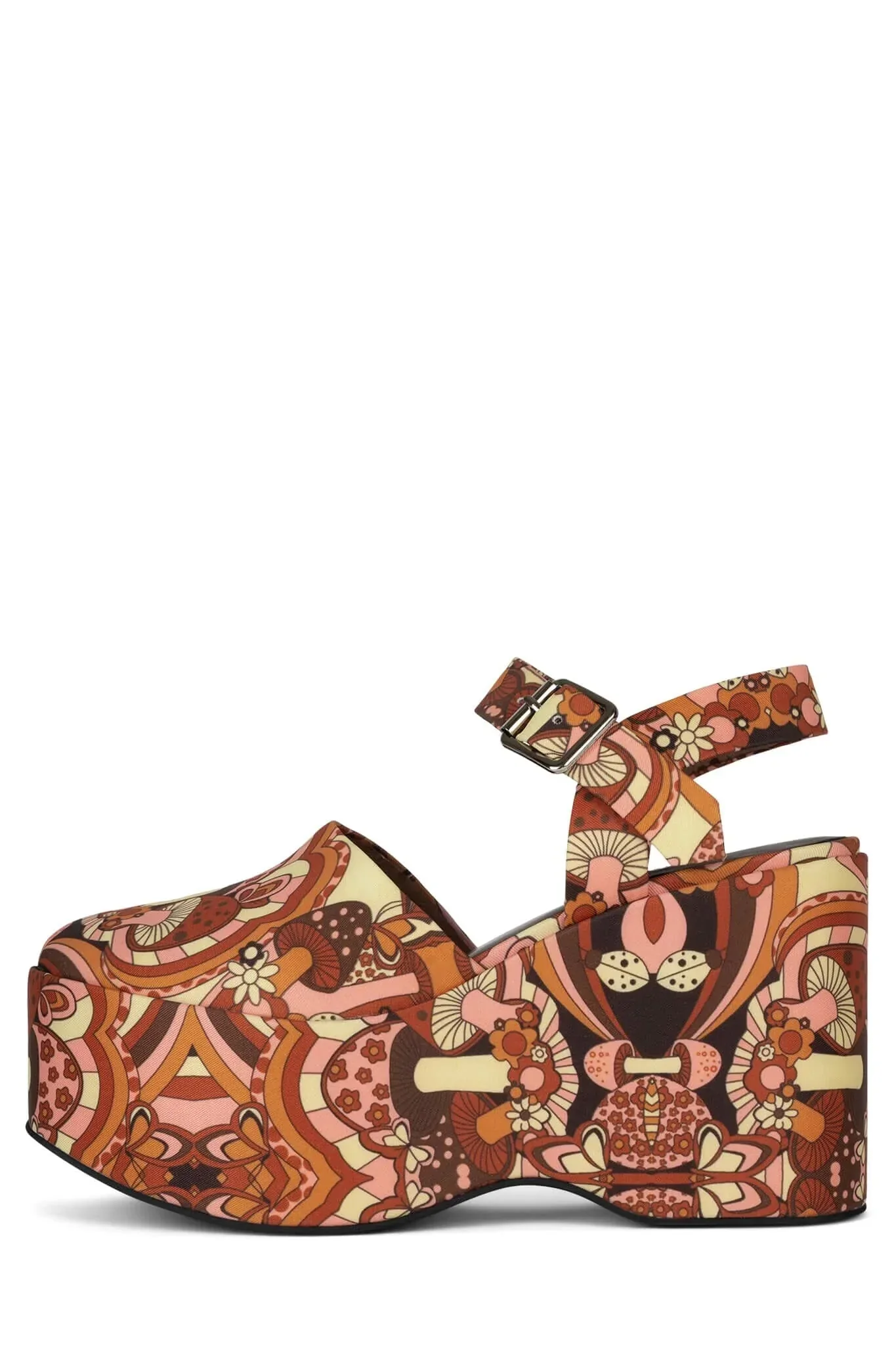 BOHEMIAN PLATFORM MARY JANES IN MUSHROOM