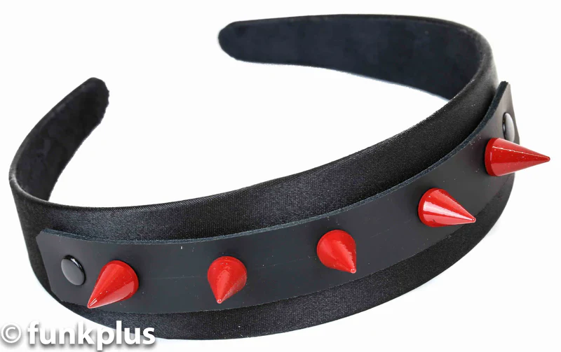 CONE SPIKE HEADBAND RED/BLACK