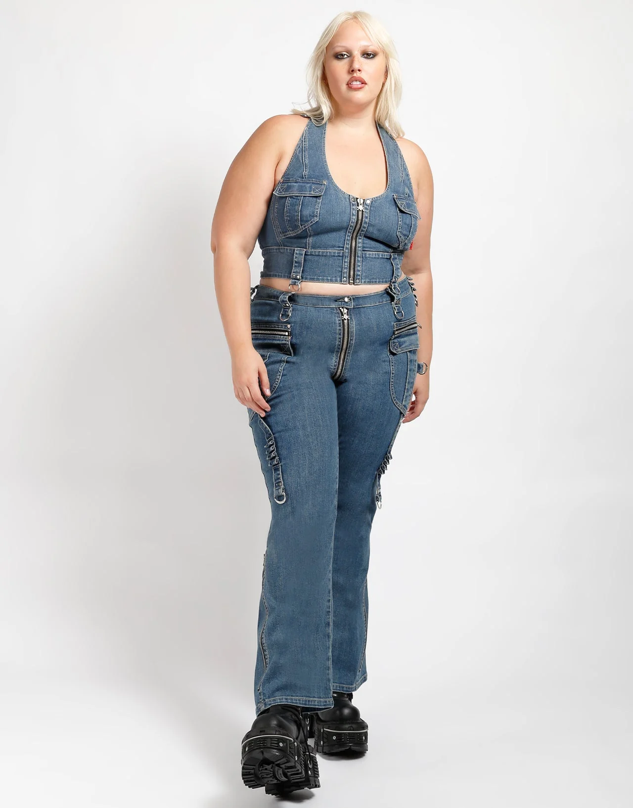 CURVE POWER HALTER DENIM - Image 2