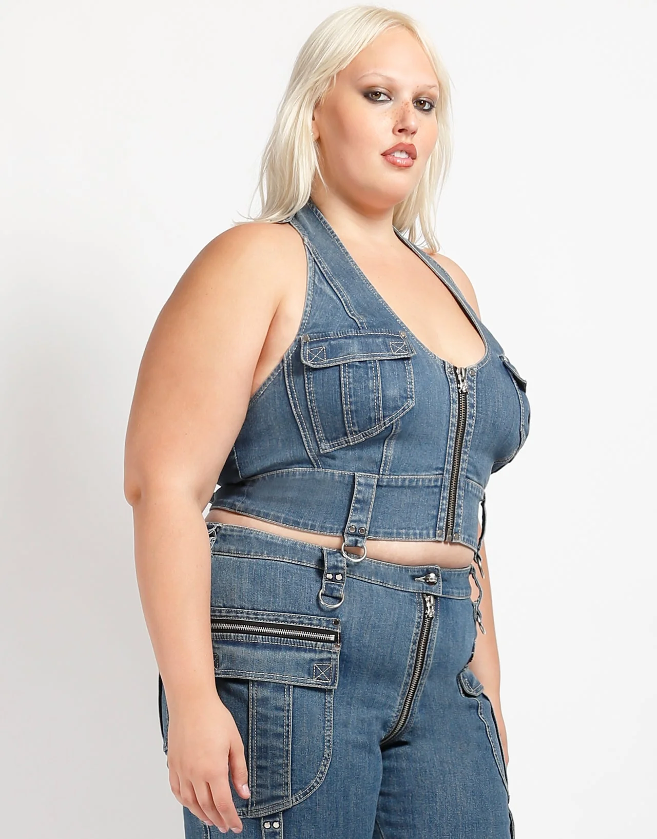 CURVE POWER HALTER DENIM - Image 3