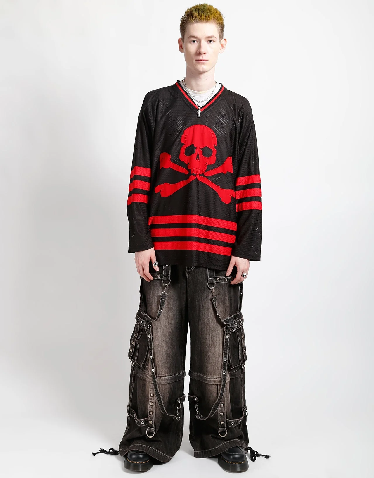 DENIM STRAP PANT BLACK DIRTY WASH - Image 2