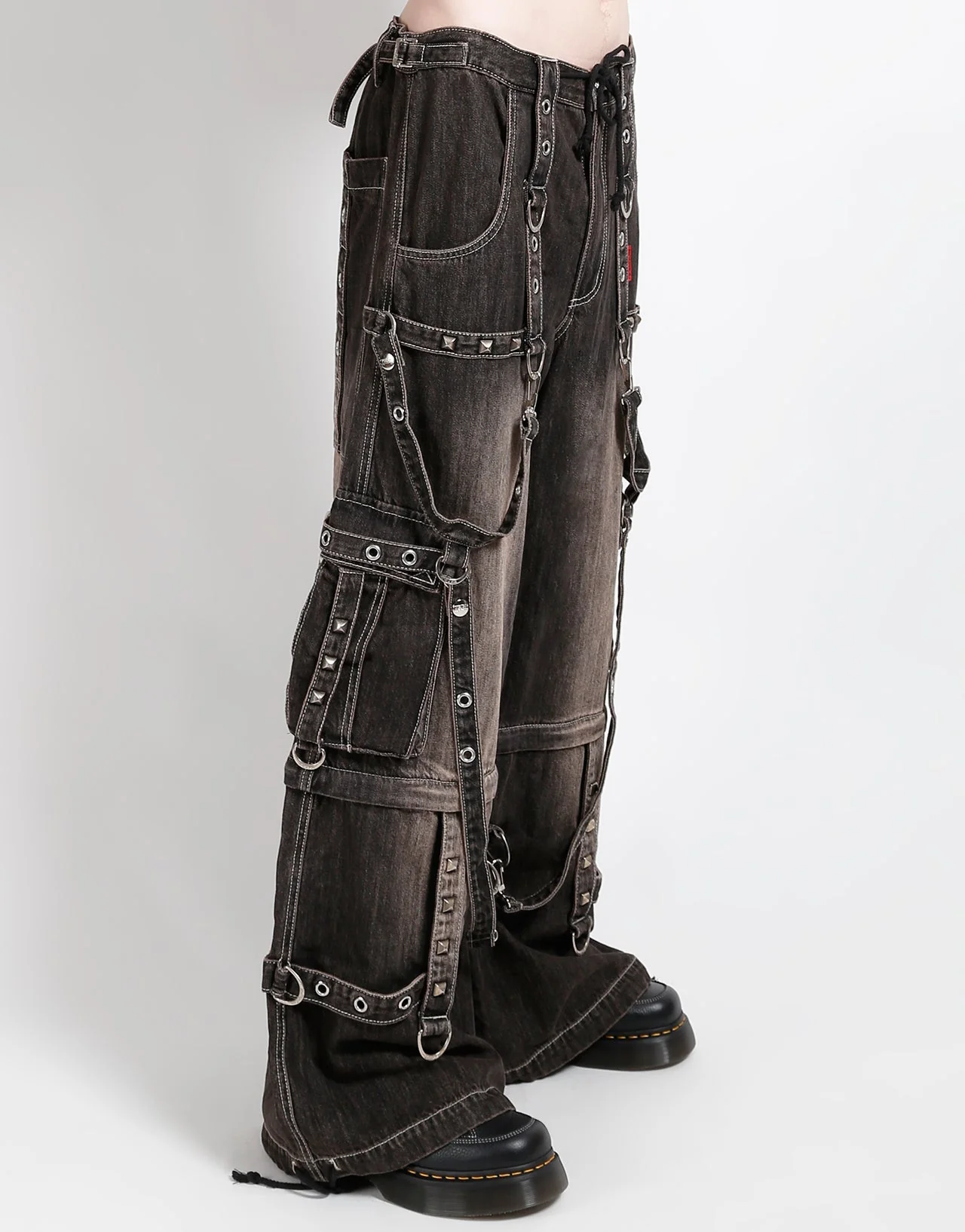 DENIM STRAP PANT BLACK DIRTY WASH - Image 3