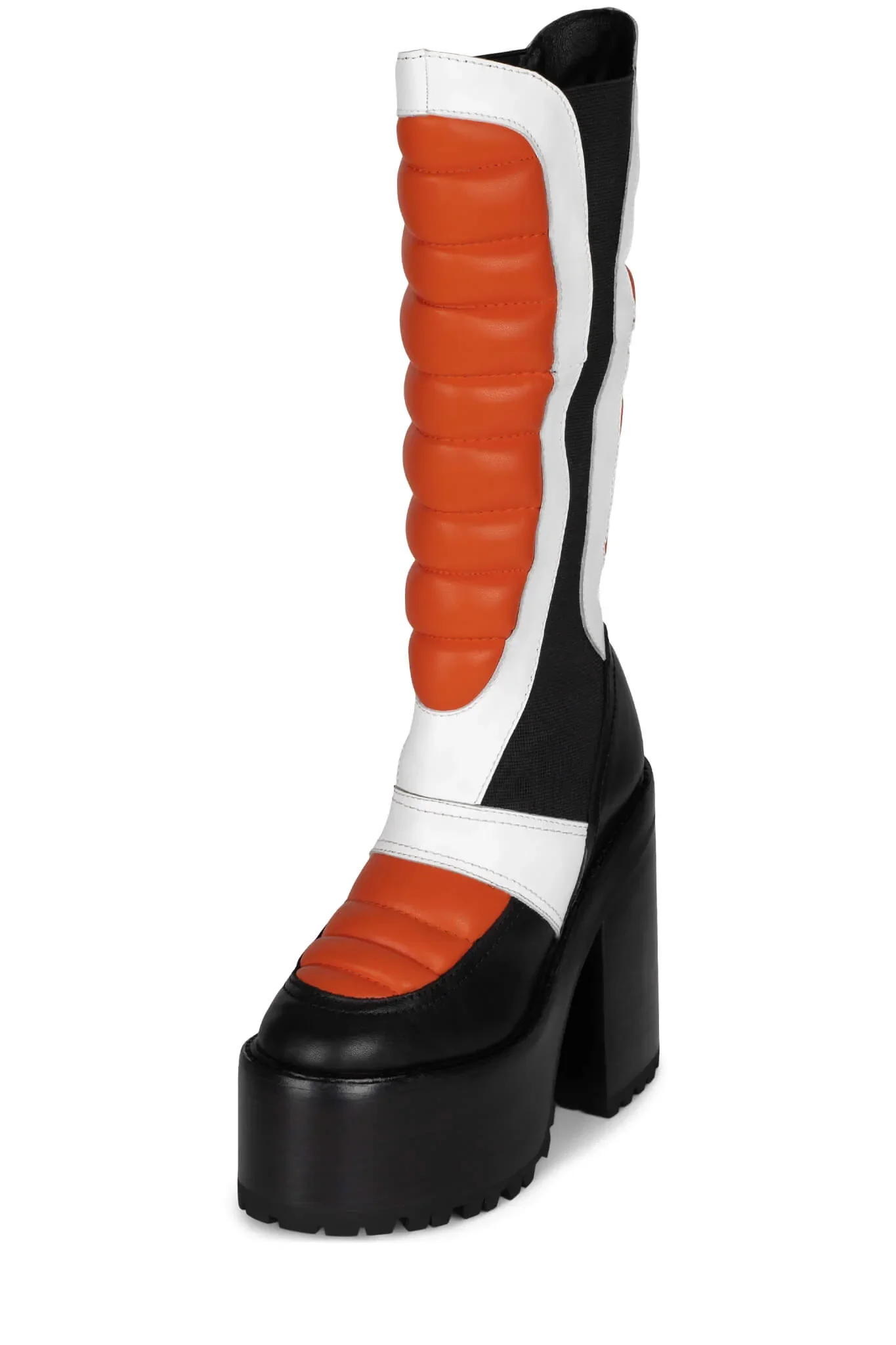 Dirt Bike Boots - Black/Orange/White - Image 3