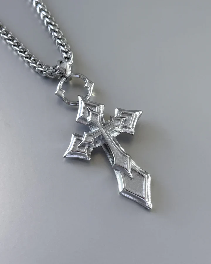 ETERNAL DUAL CROSS NECKLACE - Image 2