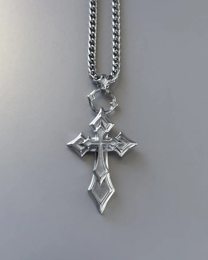 ETERNAL DUAL CROSS NECKLACE - Image 3