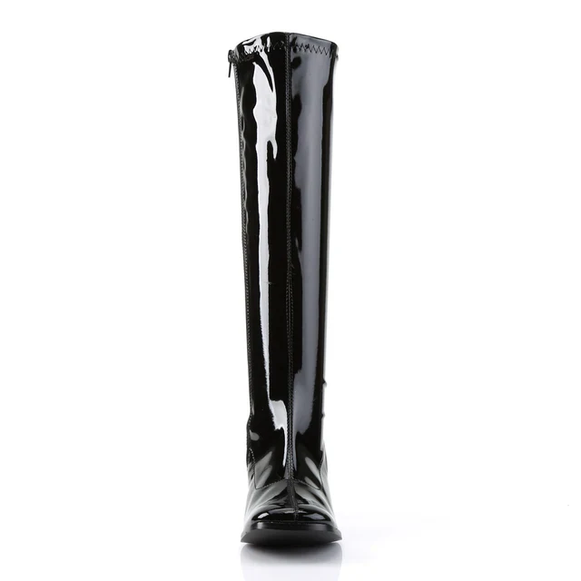 GOGO-300 BLACK PATENT LEATHER GOGO BOOT - Image 2