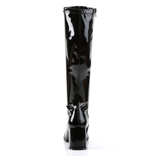 GOGO-300 BLACK PATENT LEATHER GOGO BOOT - Image 4