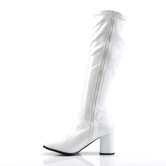 WHITE PATENT GOGO BOOT - Image 3
