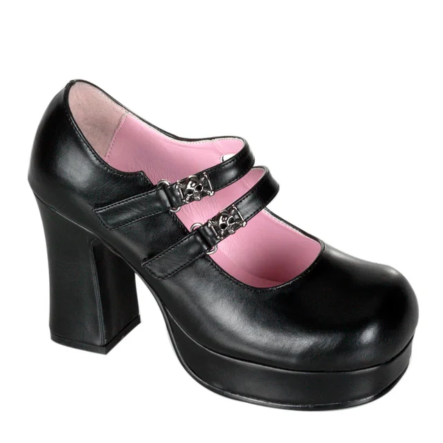 GOTHIKA-09 BLACK VEGAN LEATHER