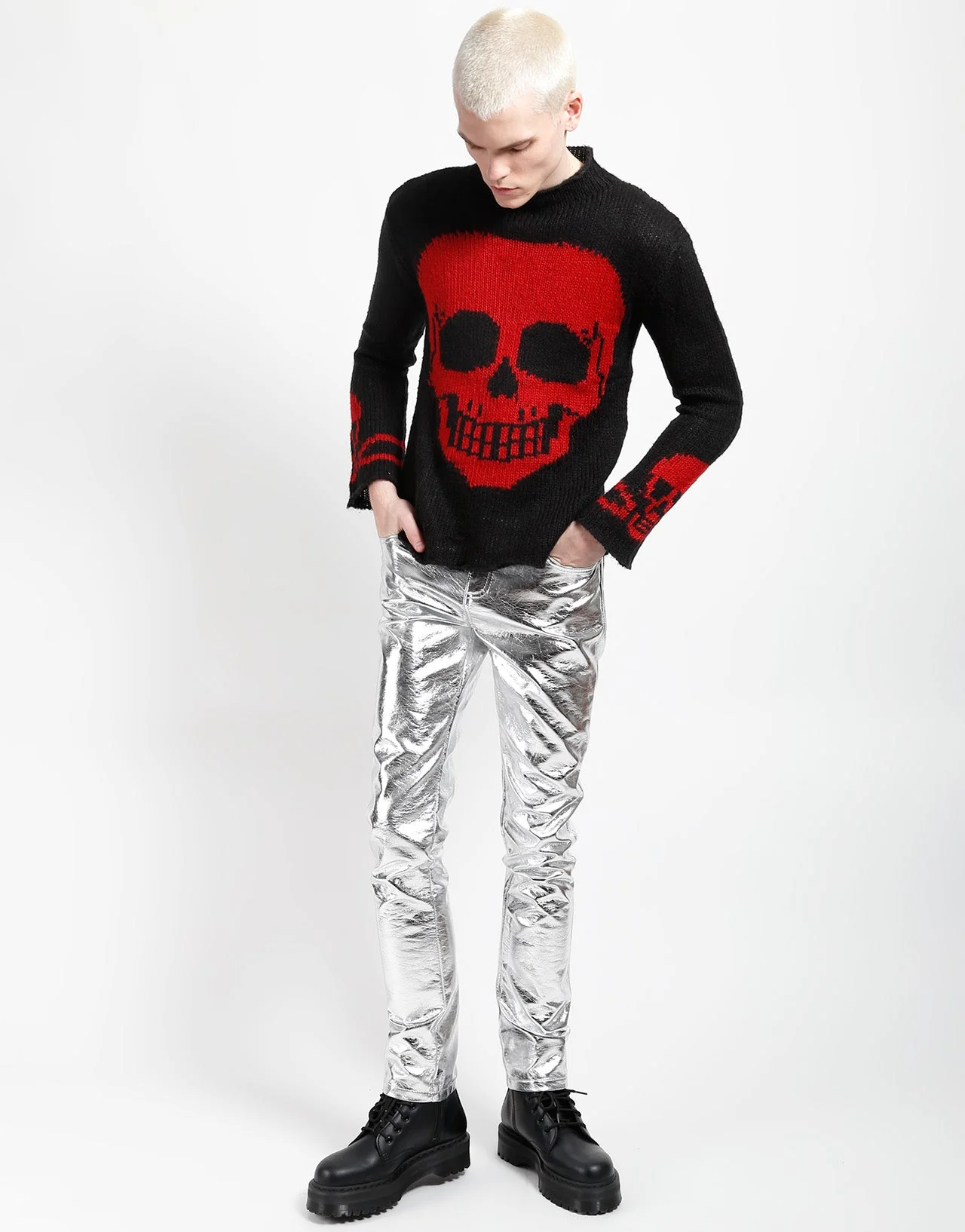 METALLIC FAUX LEATHER PANT - Image 2