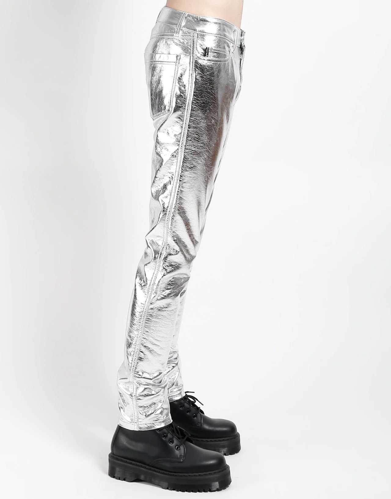 METALLIC FAUX LEATHER PANT - Image 3