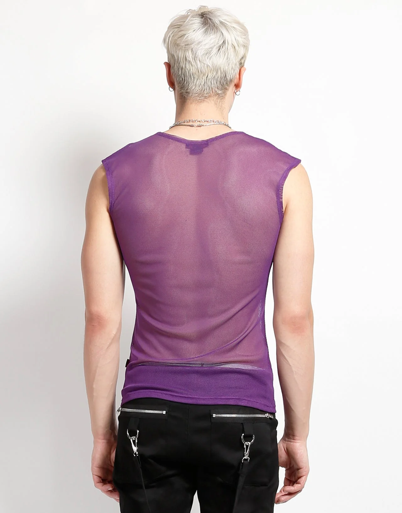 MUSCLE TANK FISHNET PURPLE - Image 8