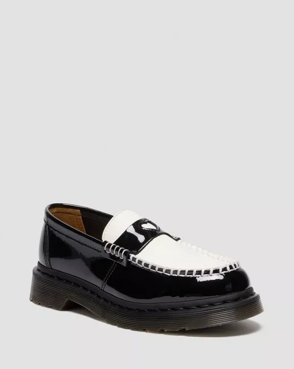 PENTON HEART BLACK/WHITE PATENT