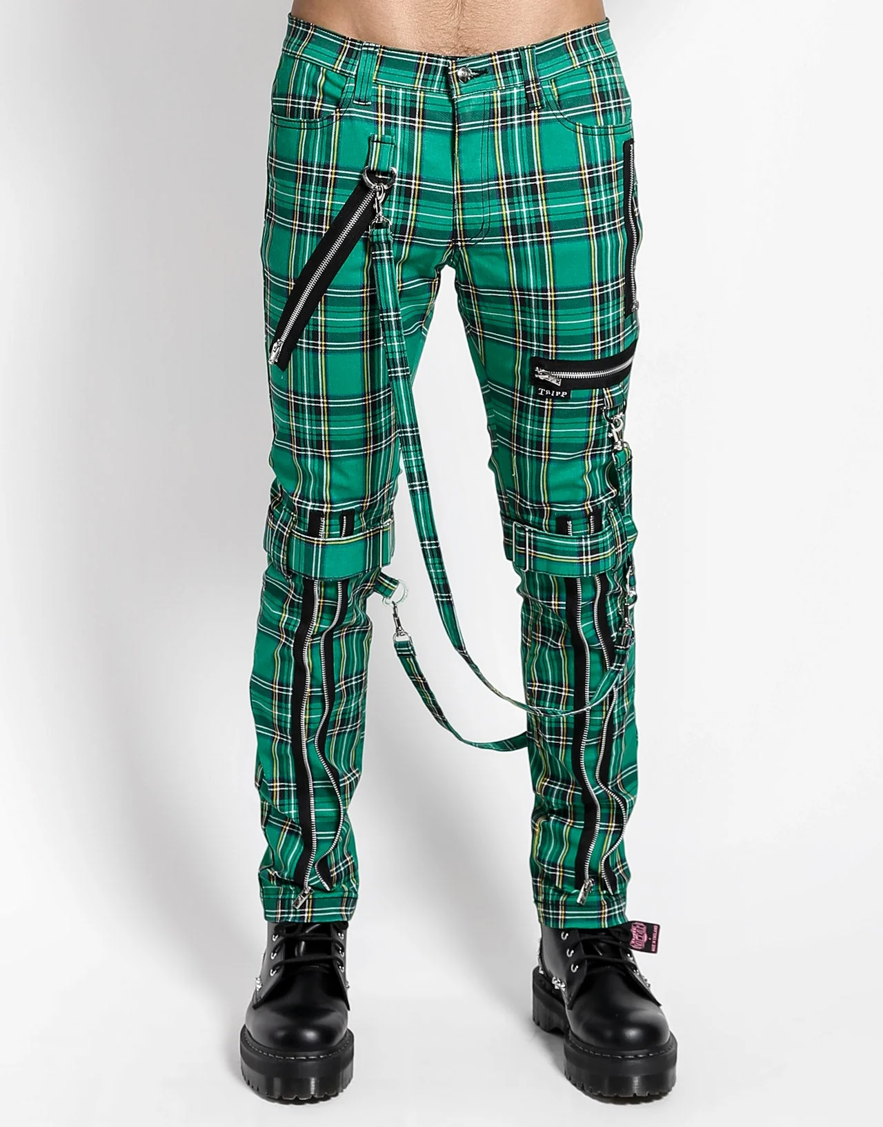 BONDAGE PANT GREEN PLAID - Image 5
