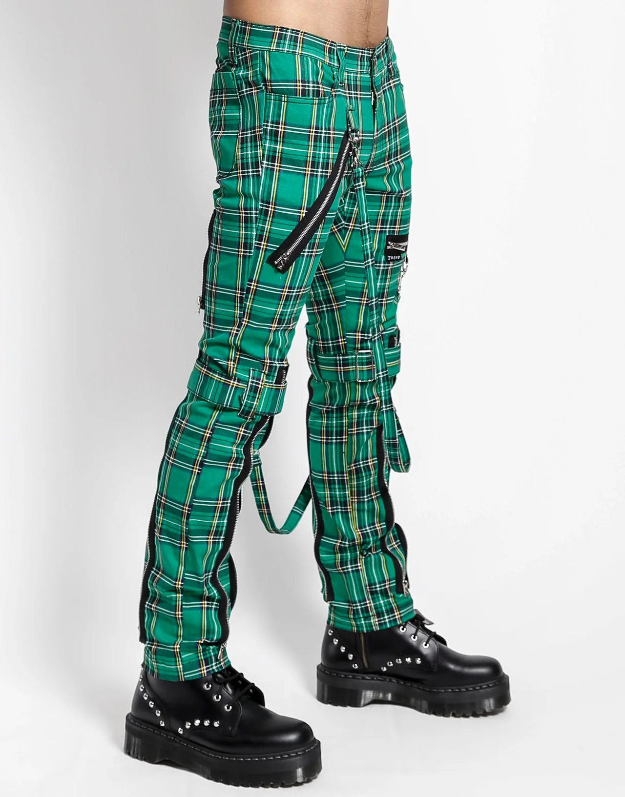 BONDAGE PANT GREEN PLAID - Image 7