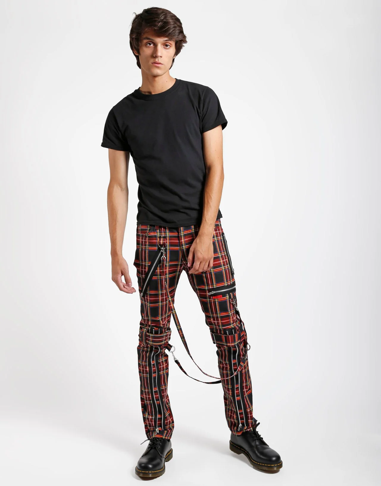 BONDAGE PANT BLACK PLAID - Image 2