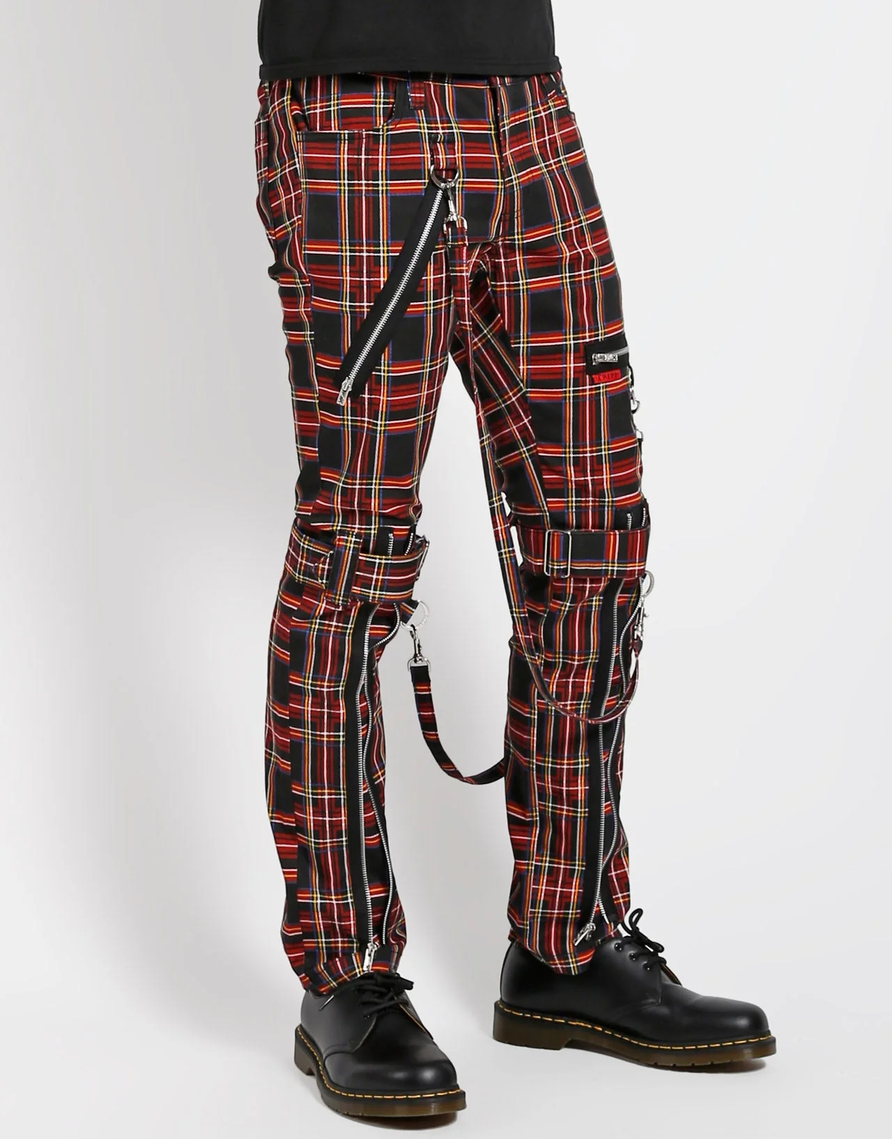 BONDAGE PANT BLACK PLAID - Image 3