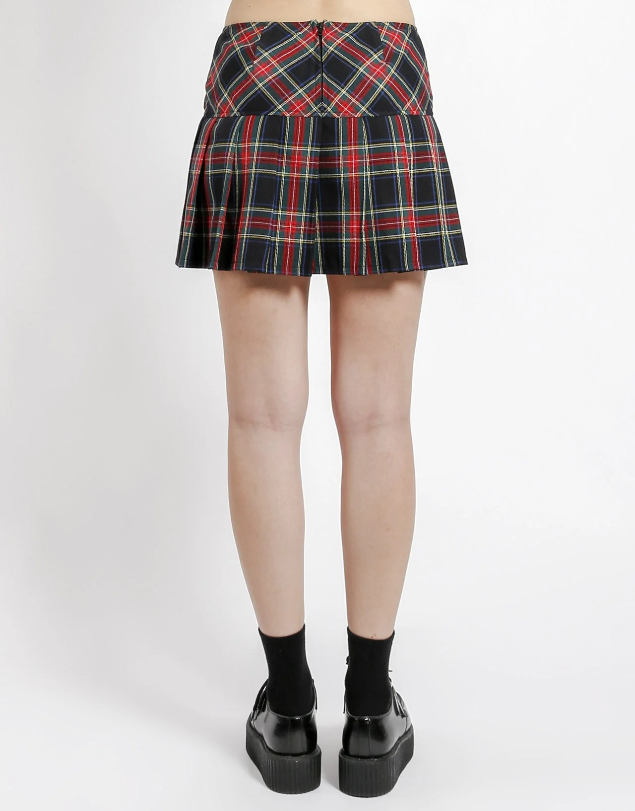 PLEATED SKIRT BLACK PLAID - Image 4