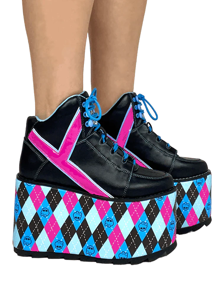 QOZMO MONSTER HIGH BLACK MULTI PLATFORM SNEAKER - Image 3