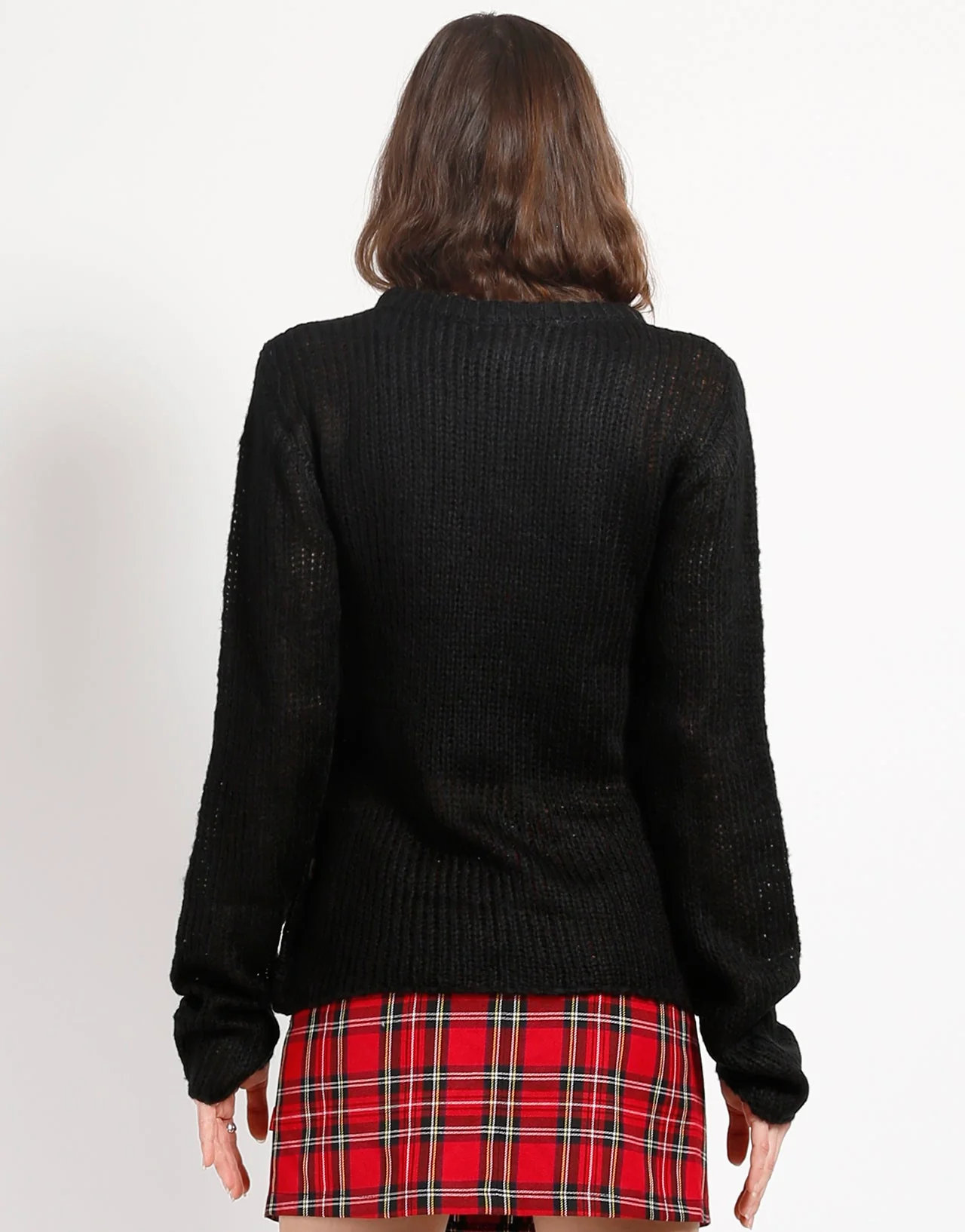 RAG STRIPE SWEATER BLACK - Image 4