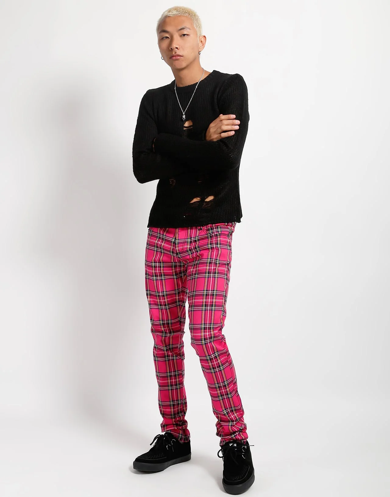 ROCKER JEAN PINK PLAID - Image 2