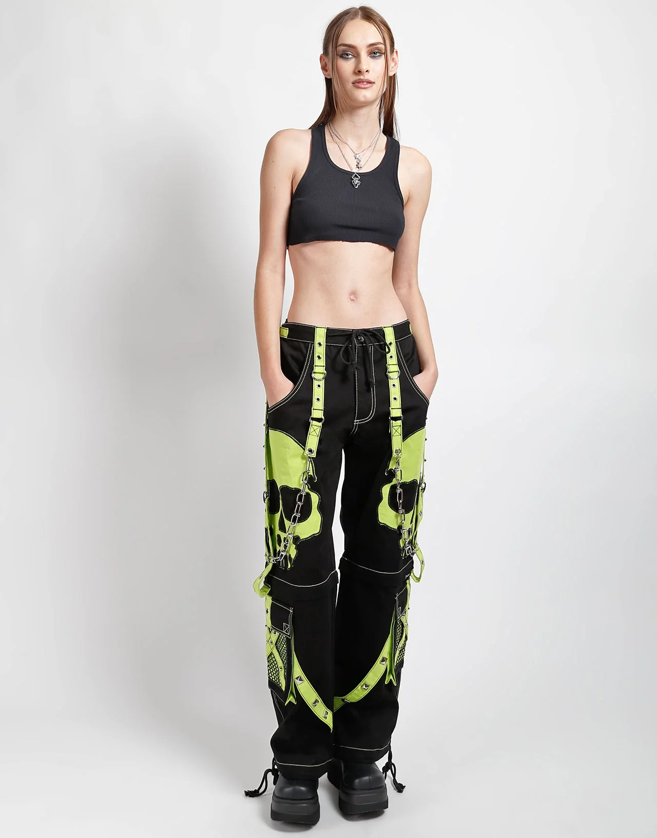 SCARE DARK STREET PANT LIME - Image 2