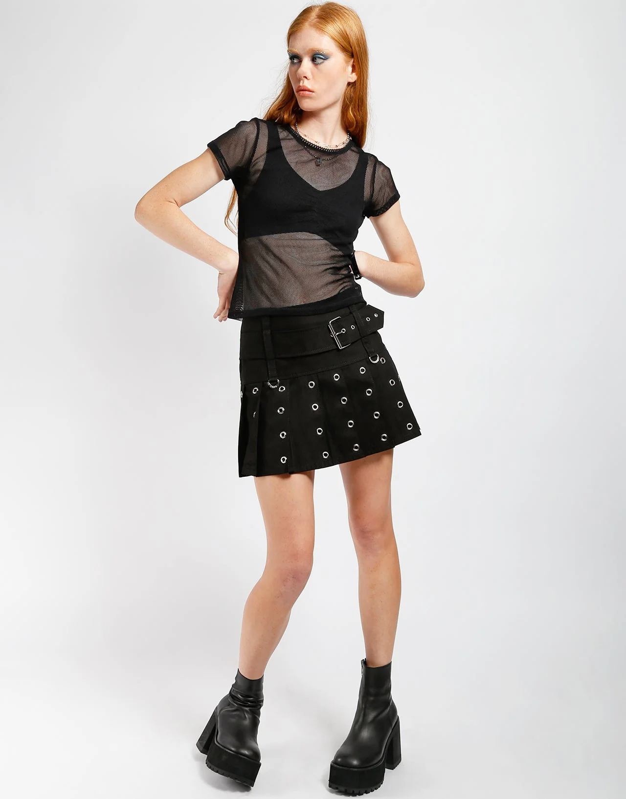 SUPER ROCKER SKIRT BLACK/SILVER - Image 2