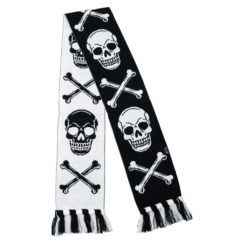 SKULL CROSSBONE KNIT SCARF - Image 3