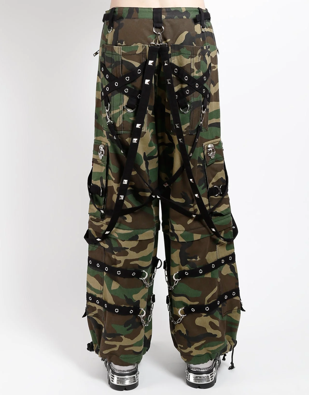 SKULL DENIM STUD PANT CAMO - Image 4