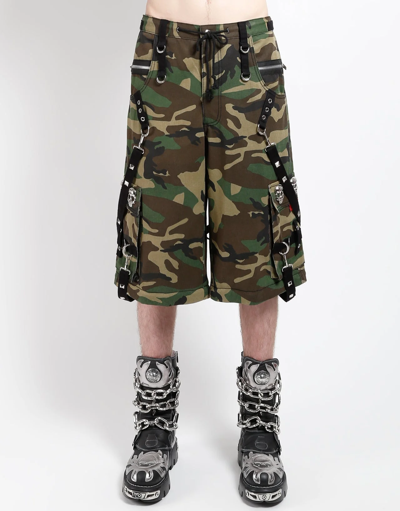 SKULL DENIM STUD PANT CAMO - Image 5
