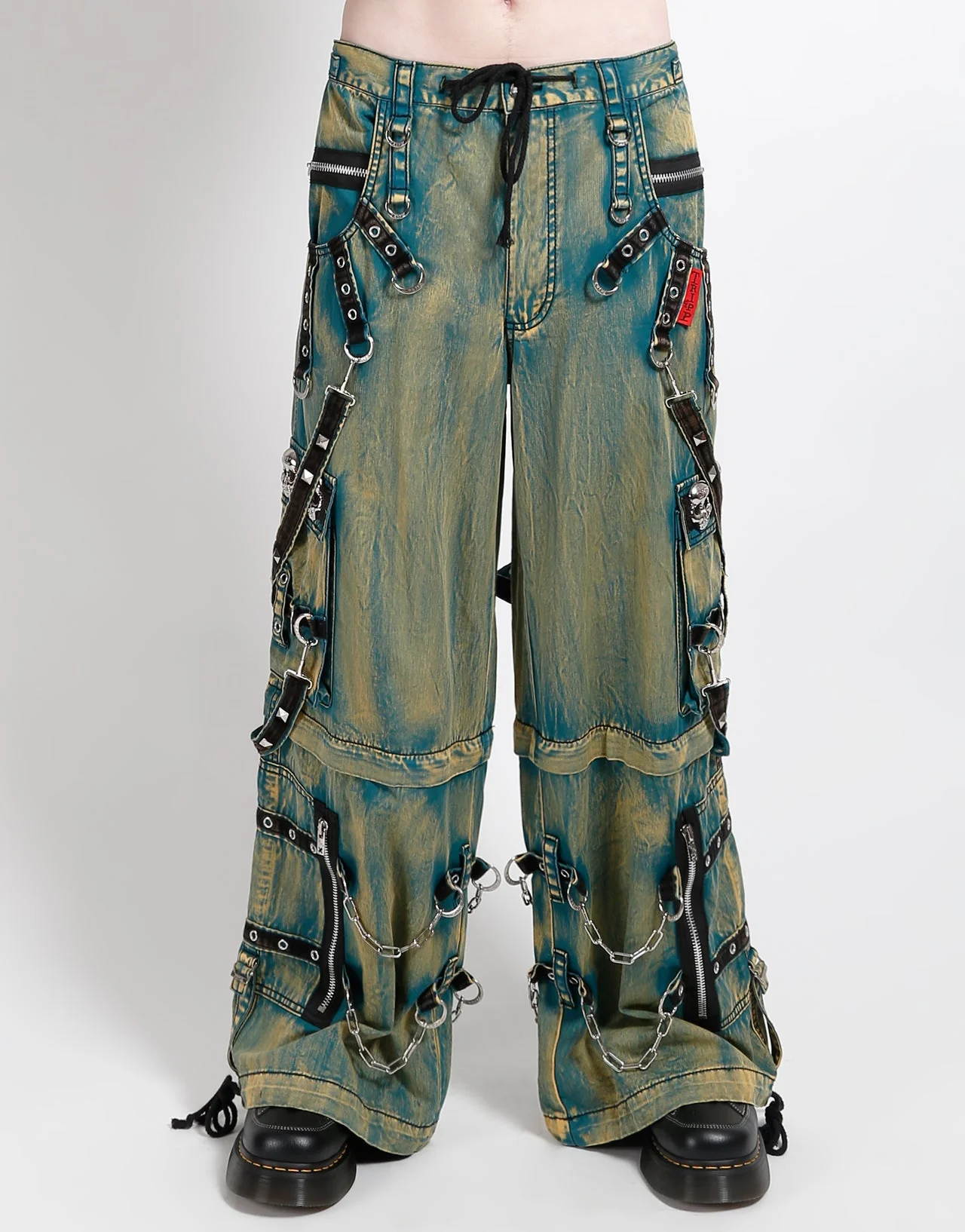 SKULL STUD PANT BLUE SKY WASH