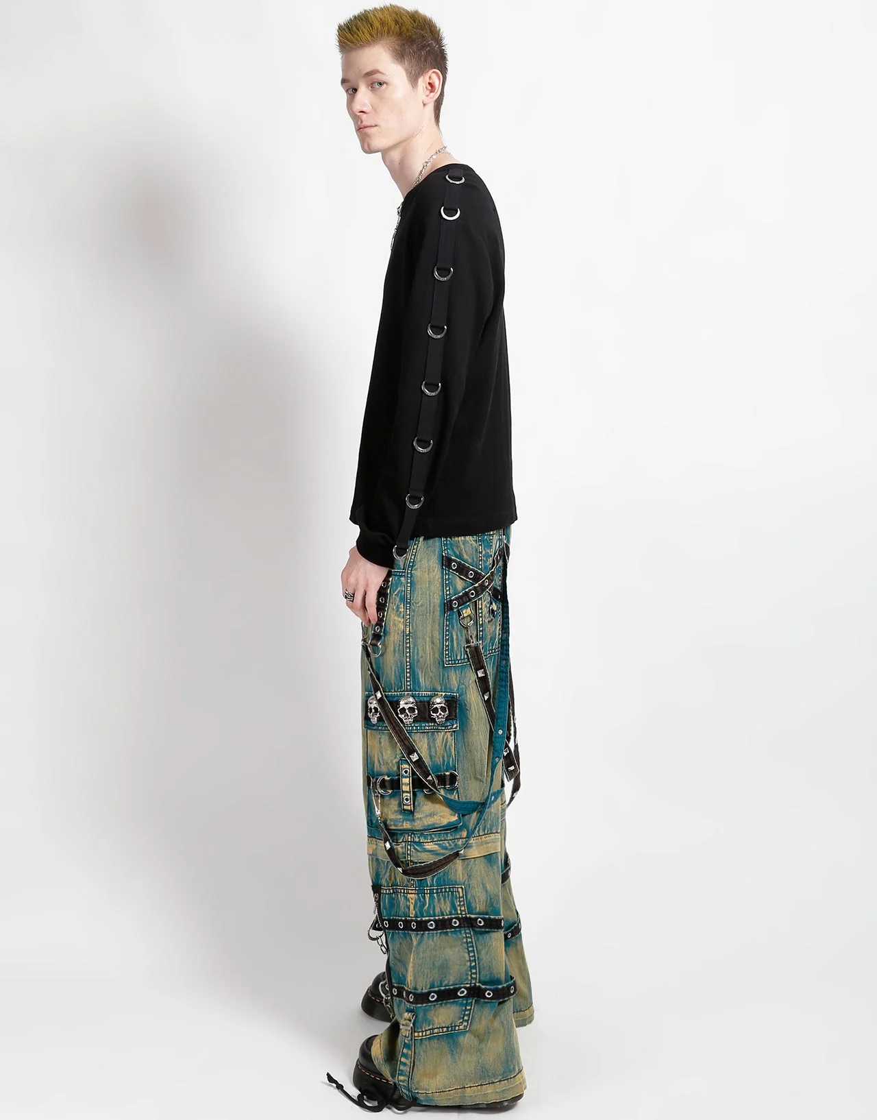SKULL STUD PANT BLUE SKY WASH - Image 2