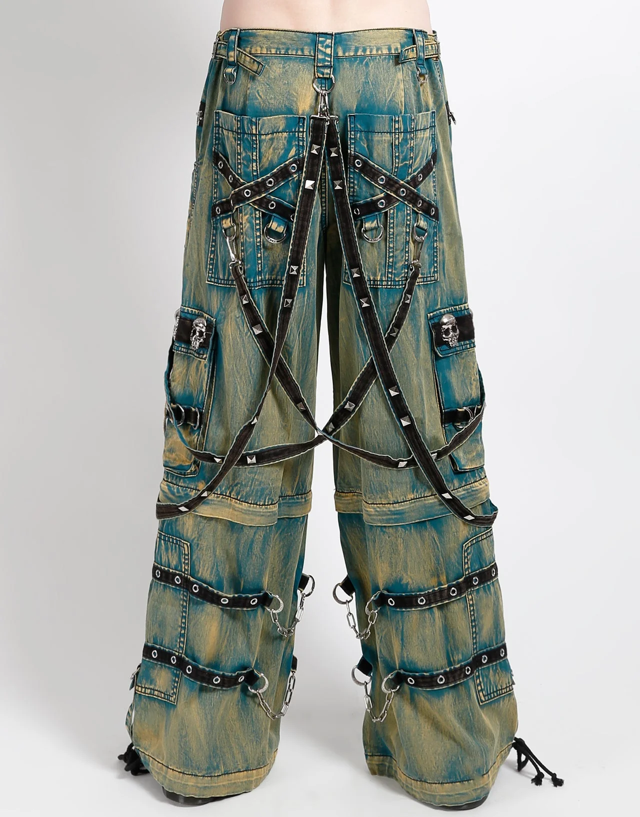 SKULL STUD PANT BLUE SKY WASH - Image 3