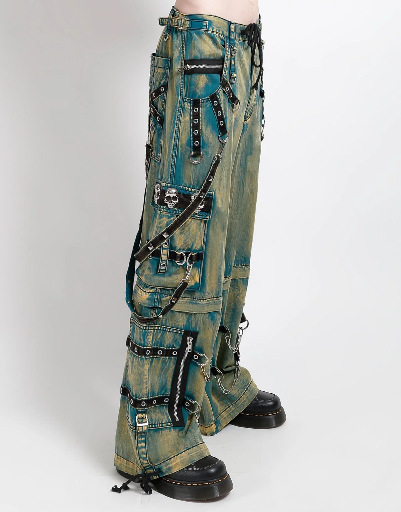 SKULL STUD PANT BLUE SKY WASH - Image 4
