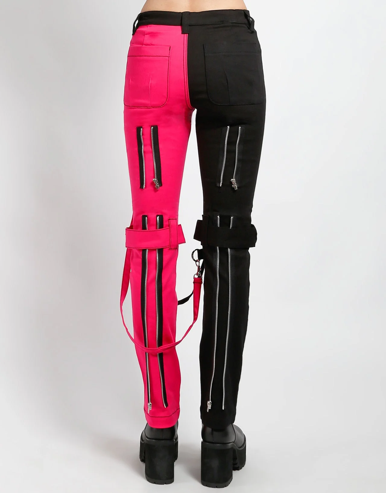 SPLIT LEG BONDAGE PANT PINK - Image 4