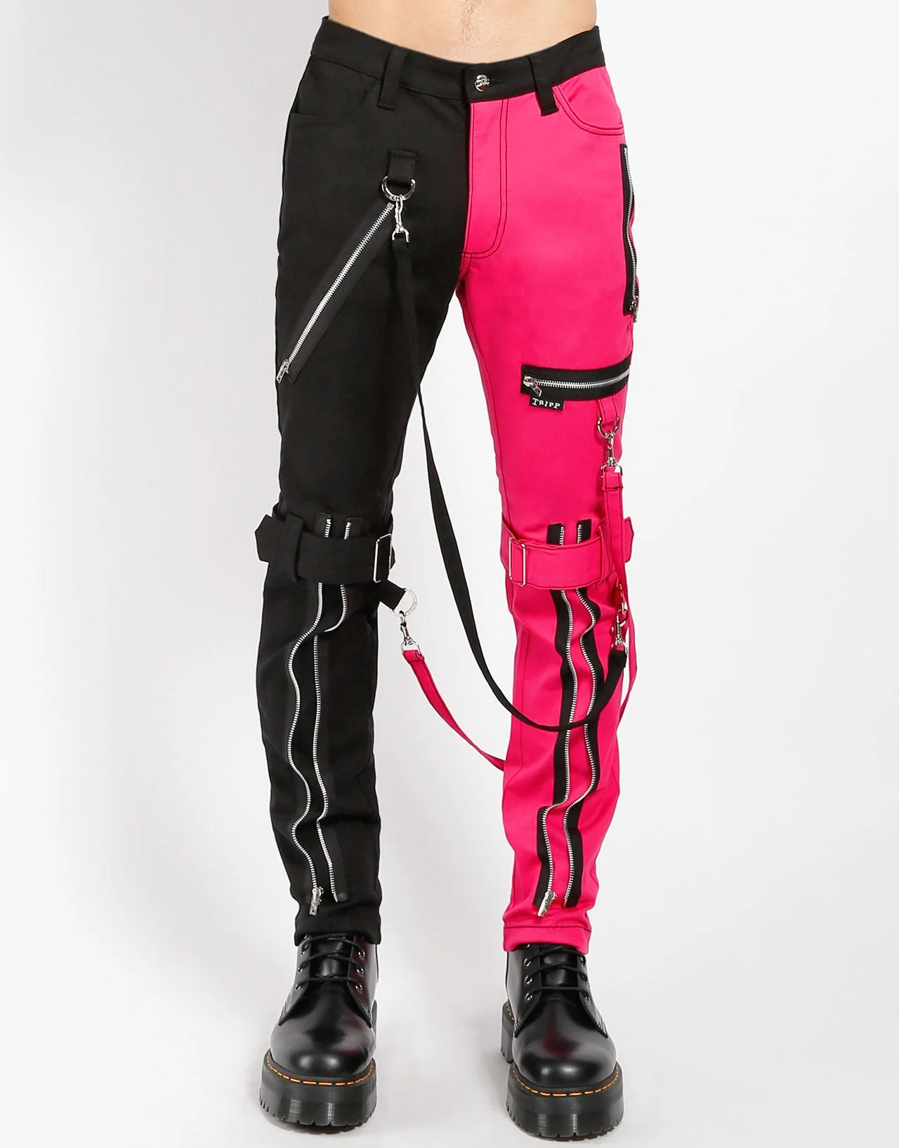 SPLIT LEG BONDAGE PANT PINK - Image 5