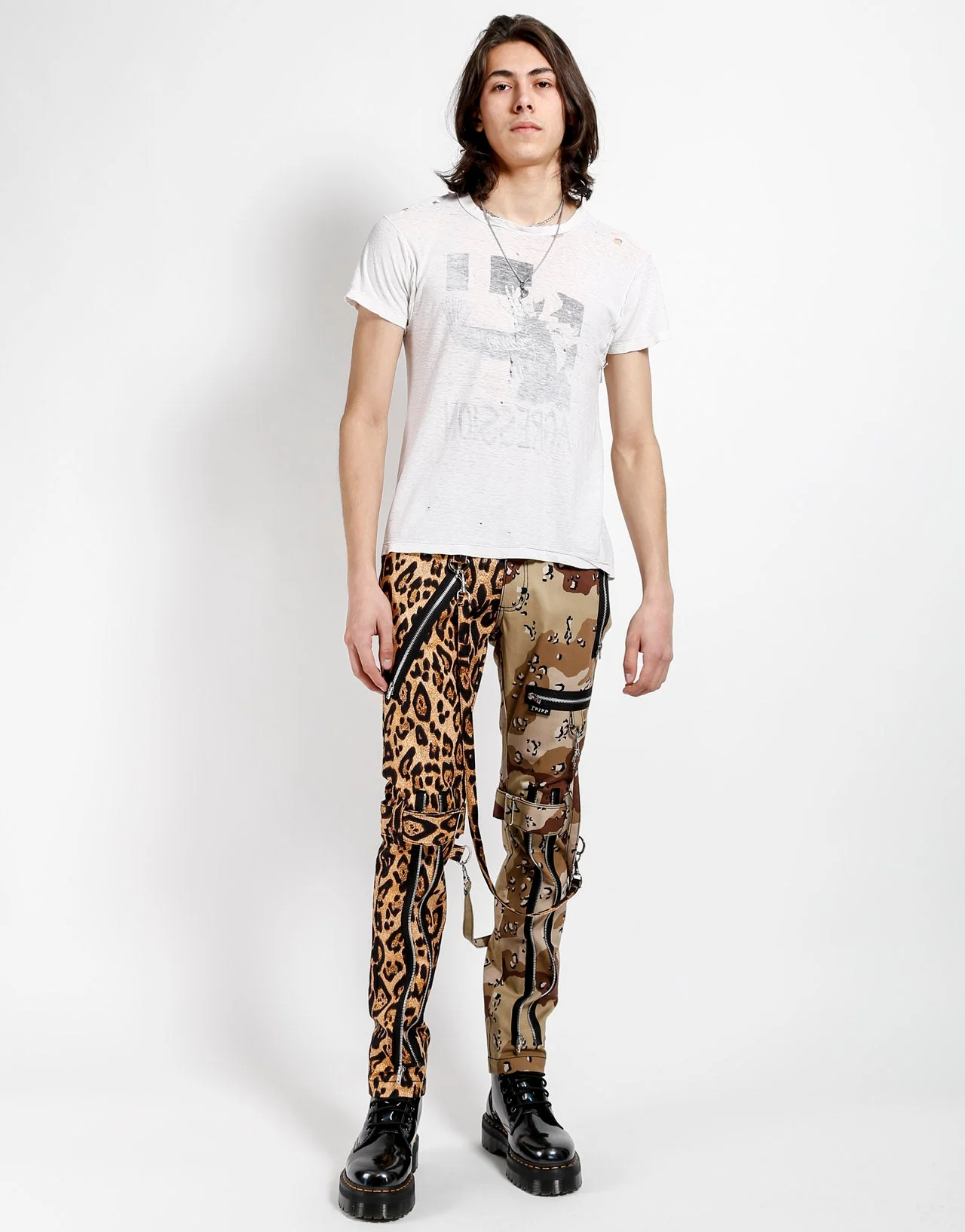 SPLIT LEG BONDAGE PANT LEOPARD AND SAND CAMO - Image 6