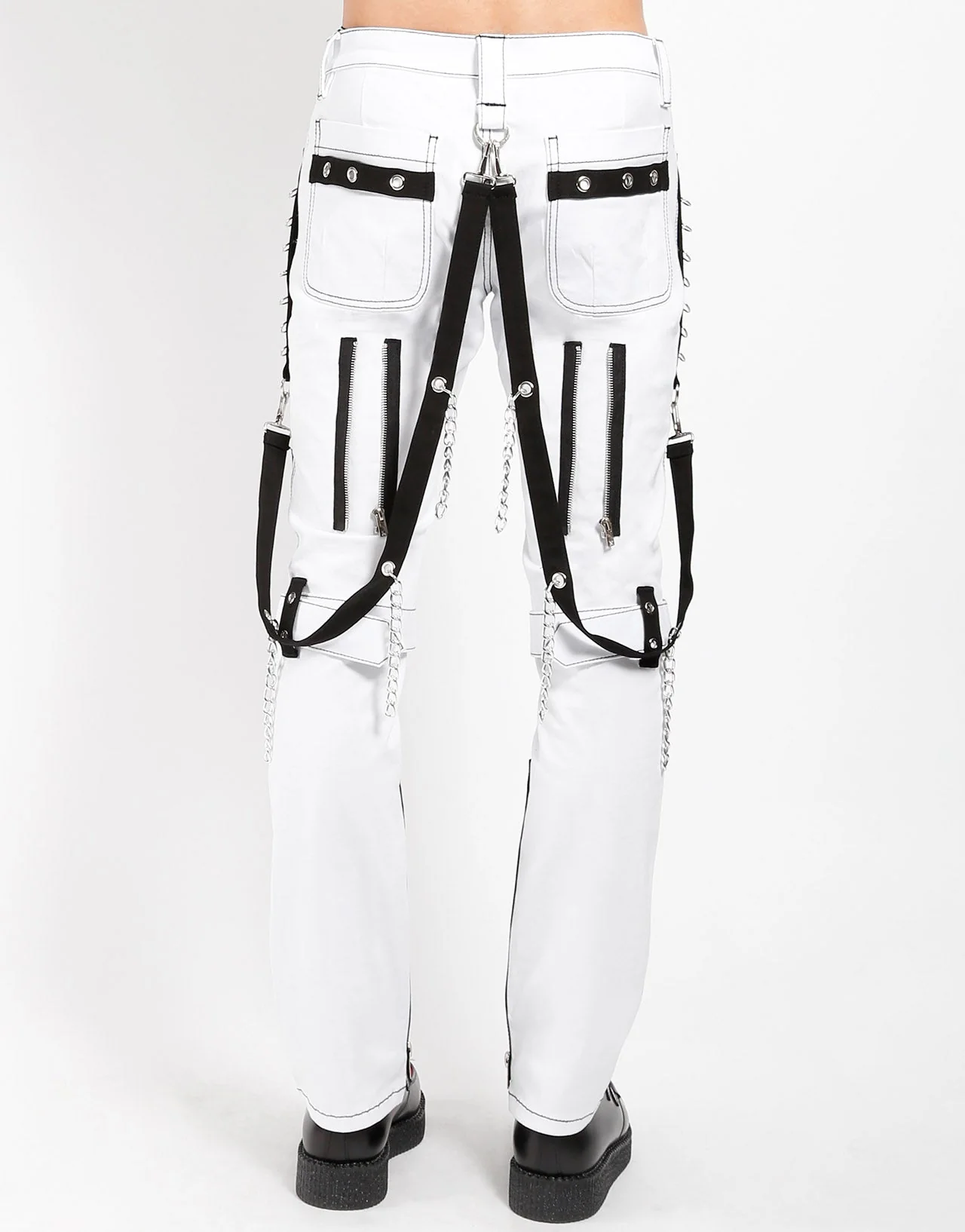 STUDDED BONDAGE PANT WHITE - Image 4